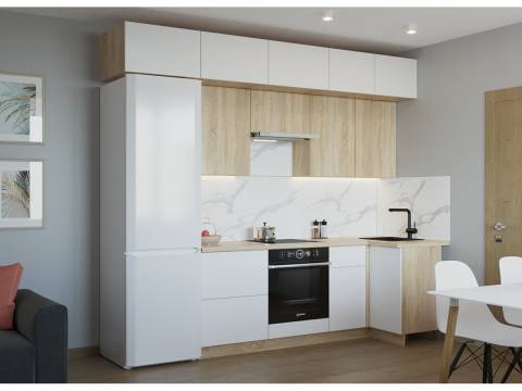 Кухонный гарнитур арт 5 Тальк Дуб сонома 2800х1000 мм