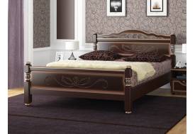 Кровать Карина-5 1200 Орех тёмный с тонировкой