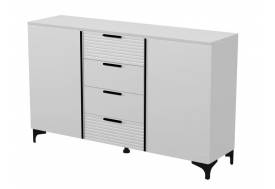 Комод Брента Белый снег-Белый лак