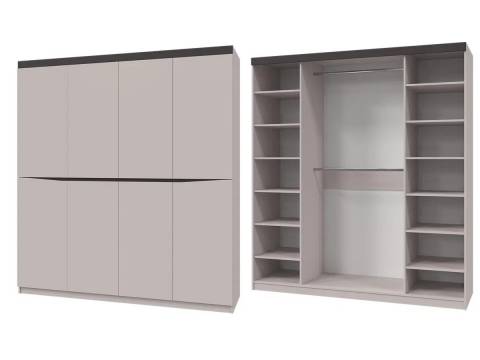 Шкаф ШР-4 без зеркала Тиана Персидский Жемчуг/Вольфрам