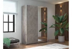 Шкаф-купе Прайм 2-х дверный 1600 Зеркало/ДСП Бетон