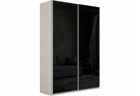 Шкаф-купе Прайм 2-х дверный 1200 Стекло Черное Ясень Анкор Светлый