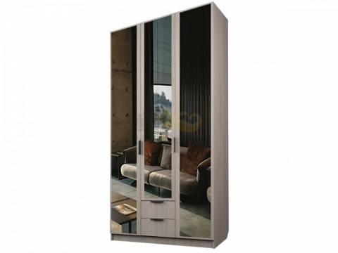 Шкаф с 2 ящиками ЭШ3-РП-19-12/1-2я три зеркала