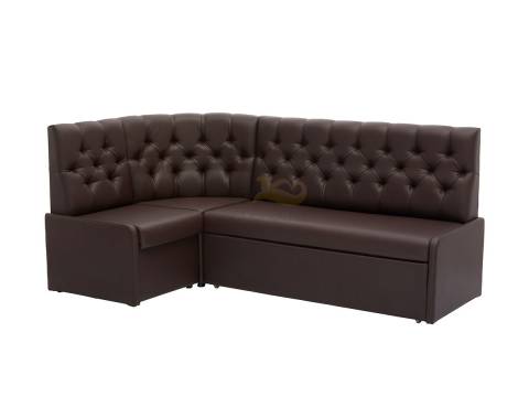 Кухонный уголок КУ 21 с коробом для хранения экокожа Линкольн 221