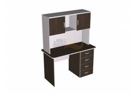 Стол письменный с тумбой левый с надставкой 2-ярусной ПСт1.12Л-ПН2.12-ПД1