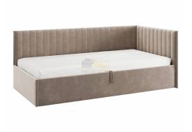 Кровать-тахта с подъемным механизмом Твикс цвет велюра латте