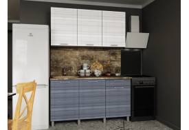 Кухня Лига 1500 МДФ Сандал Белый/Сандал Серый без столешницы