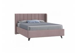 Кровать Виола с ПМ 1400х2000 мм микровелюр розовый