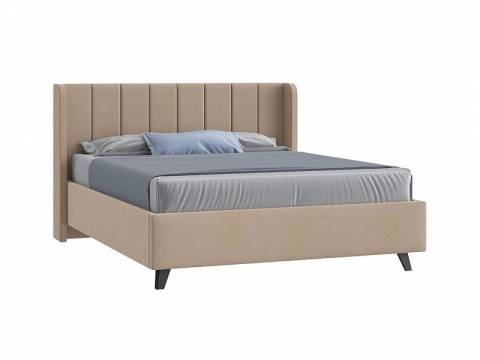 Кровать Виола с ПМ 1800х2000 мм микровелюр бежевый