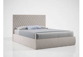 Кровать Стелла с ПМ 1200х2000 мм микровелюр бежевый