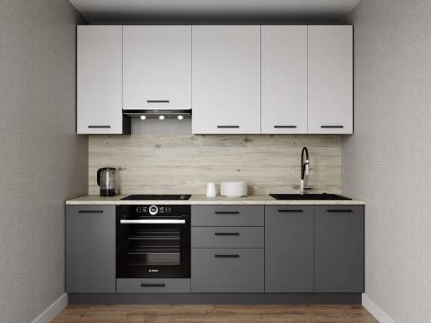 Кухонный гарнитур Меренга 2400 (верх 950 мм) МДФ