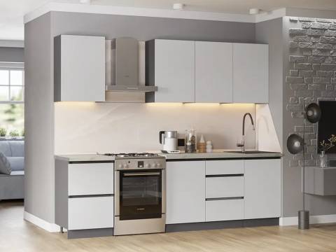 Кухонный гарнитур Айден 2000 мм серый