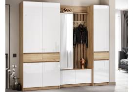 Модульная прихожая Стоуби фасад глянец белый