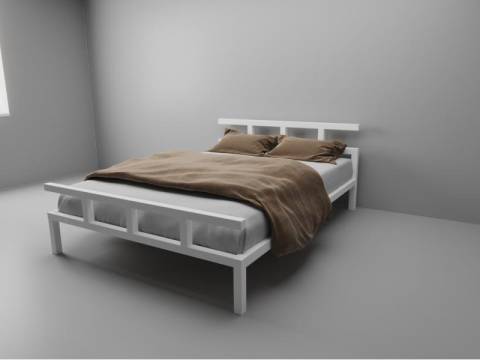 Кровать металлическая Лофт 800 белая