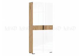 Шкаф 2-х створчатый (800) Роджина Белый глянец/Дуб Крафт