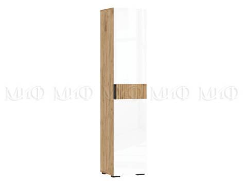 Пенал (400) Роджина Белый глянец/Дуб Крафт