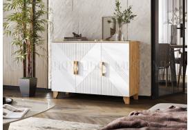 Комод (1200) Ирис Браш Вайт, Дуб Крафт