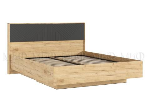 Кровать парящая 1600 Флэш (ортопед дерево) Браш Графит/Дуб Крафт