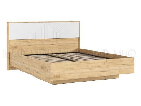 Кровать парящая 1600 Флэш (ортопед дерево) Браш Вайт/Дуб Крафт