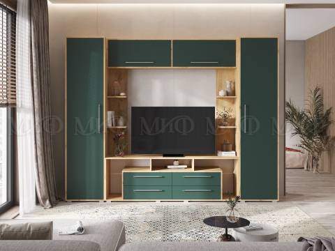 Гостиная Гармония Браш Мени Грин, Дуб Крафт