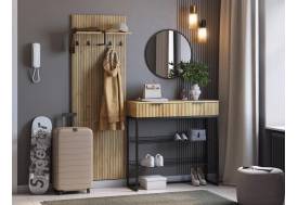 Прихожая Мебельсон К2 дуб крафт золотой/черный муар