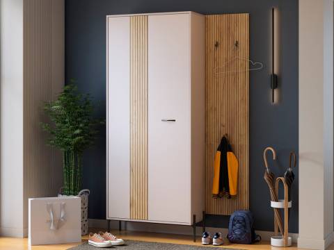 Прихожая Мебельсон К8 дуб крафт золотой/кашемир