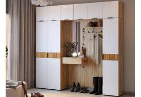 Прихожая Мебельсон К12 дуб крафт золотой/белое дерево