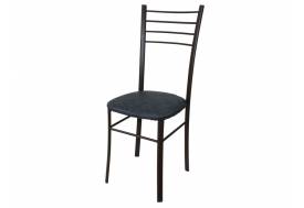 Стул Лайт ДХ-5 на коричневом каркасе обивка черный