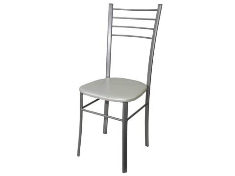 Стул Лайт ДХ-5 на серебряном каркасе обивка жемчуг