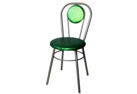 Стул №1 ДХ-7 с мягкой спинкой обивка изумруд
