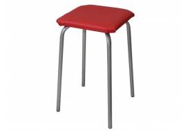 Табурет квадратный ДХ-9 обивка красный
