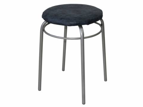 Табурет круглый с кольцом ДХ-11 обивка черный