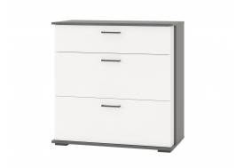 Комод с 3-мя ящиками Даллас 4-4425 Графит, Белый