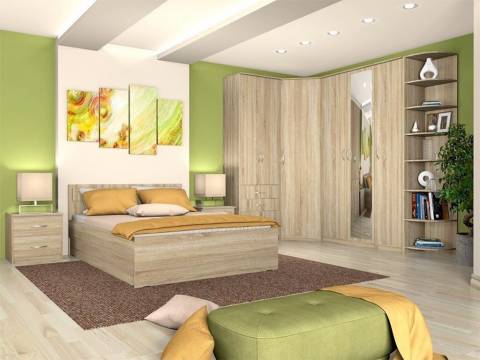 Спальня Дуэт люкс Дуб Сонома