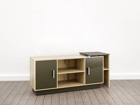 Тумба дизайн (О-9) Eclectic lite Дуб рокпайл-Скала