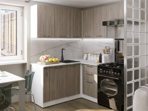 Кухонный гарнитур Фьюджи мега прайм 1600х1700 мм