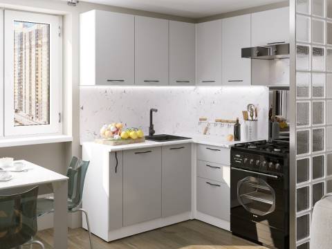 Кухонный гарнитур Шелли мега прайм 1600х1700 мм