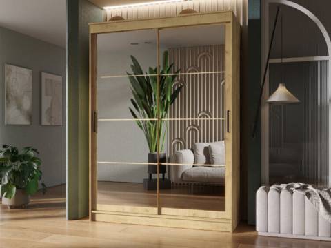 Шкаф-купе Гранд-1 1600 Дуб Вотан-двери Зеркало