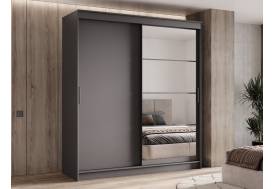 Шкаф-купе Гранд-1 2000 Графит-двери Зеркало-ЛДСП