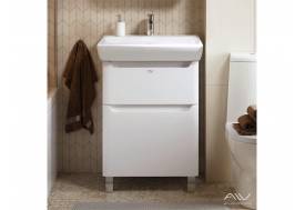Тумба с раковиной Lana 60 белая Умывальник Q 60