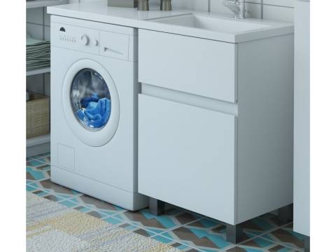 Тумба с раковиной Dallas Luxe 1500 напольная 2 ящика правая