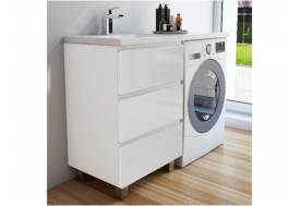 Тумба с раковиной Dallas Luxe 1100 напольная 3 ящика левая