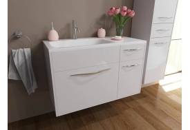 Тумба с раковиной Barcelona 900 левосторонний подвесной 2 ящика 1 дверь