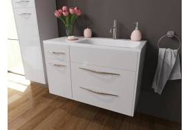 Тумба с раковиной Barcelona 900 правосторонний подвесной 3 ящика 1 дверь