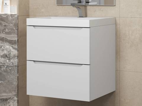 Тумба с раковиной Uperwood Tanos NEW 50 см белая