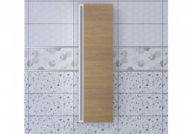 Шкаф-пенал для ванной Uperwood Barsa подвесной белый/дуб сонома