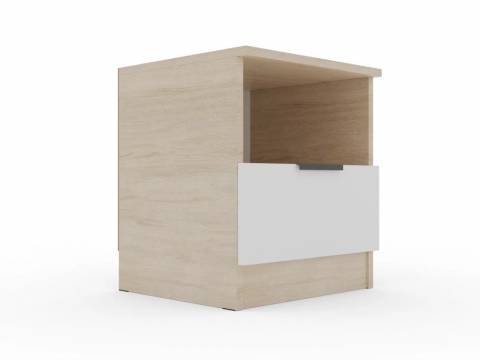 Тумба прикроватная Монблан Дуб сонома-Белый шагрень