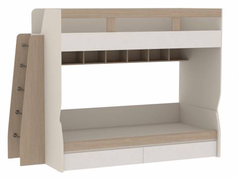 Кровать в сборе Каспер с прямой лестницей