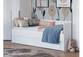 Кровать с 2 ящиками Вита белый лофт