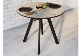 Стол обеденный Элип-2 Пластик Каспий серый